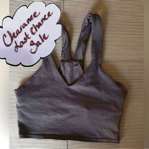 ALO Yoga XS Black Crop Real Bra Tank